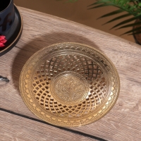 Блюдо сервировочное &laquo;Ажурное&raquo;, латунь, 17&times;17&times;3 см