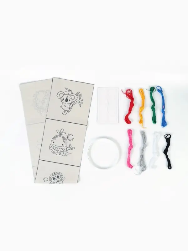 Набор для творчества. Вышивка на холсте "Милые зверюшки"