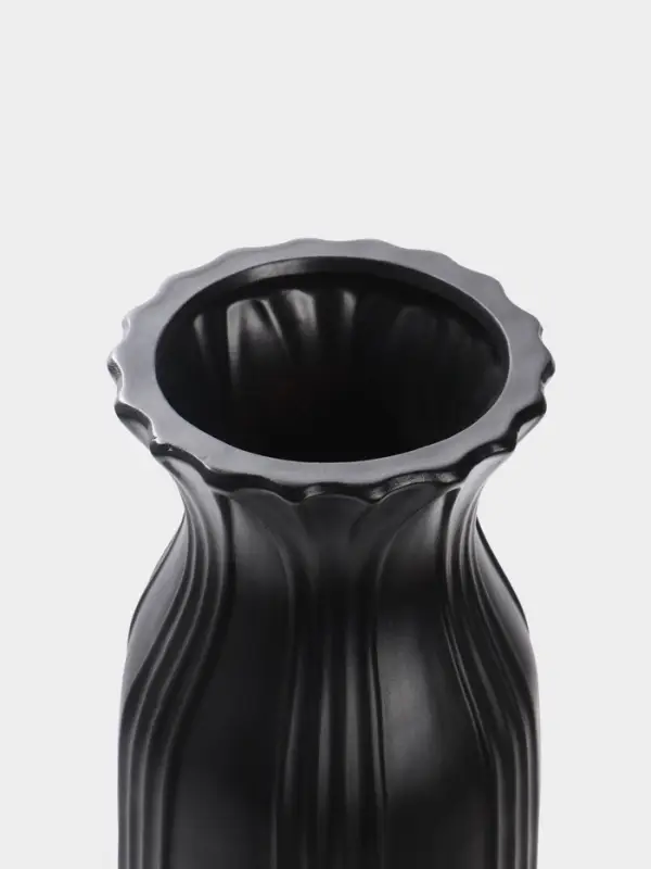 Ваза напольная керамика "Боливар" 61х15 см, чёрный