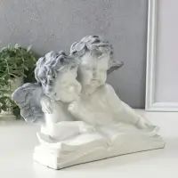 Фигура "Два ангела с книгой" 23х28х19 см, антик