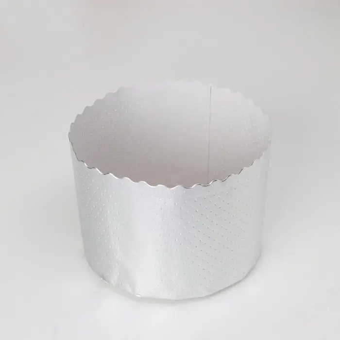 Форма бумажная для кулича "Серебряная" 110 х 85 мм