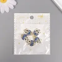 Подвеска из металла &laquo;Сова&raquo; со стразами, золото 2.1&times;3&times;0.4 см