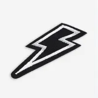 Термоаппликация &laquo;Молния&raquo;, 6.6&times;3 см, чёрная