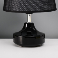 Настольная лампа с абажуром RISALUX &laquo;Блеск&raquo;, 1&times;40 Вт, Е27, чёрный, 17&times;17&times;24 см