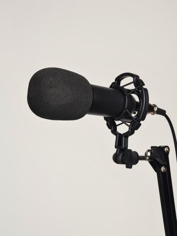 Микрофон конденсаторный Music Life черный: кабель, ветрозащита, стойка