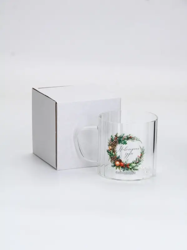 Кружка стеклянная &laquo;Новогодних чудес&raquo;, 650 мл