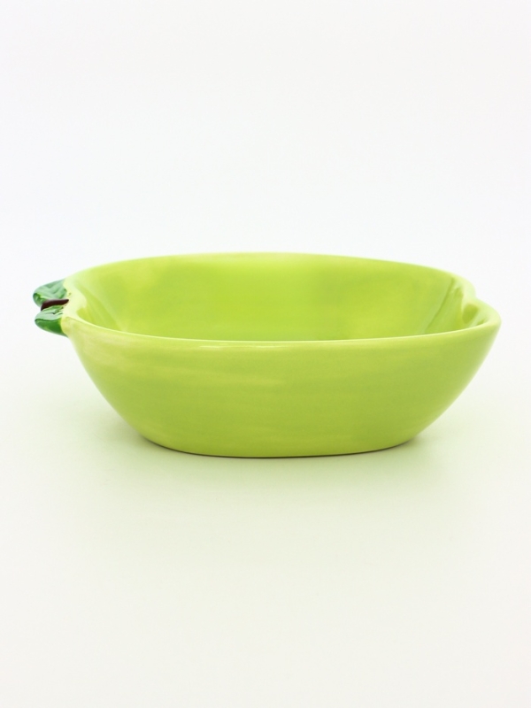 Миска керамическая для грызунов "Зелёное яблоко" 8,5 х 13 х 4 см