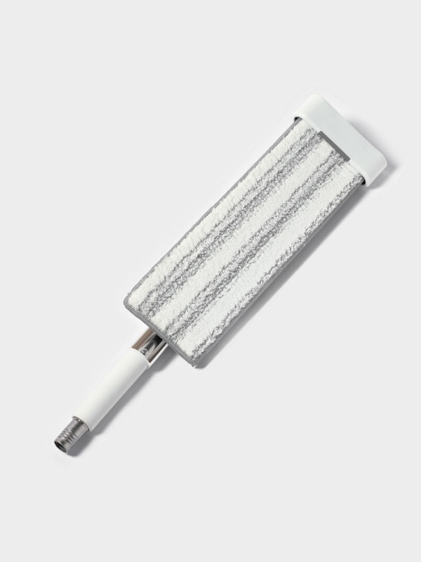 Швабра с отжимом, противоударная, со сгоном, стальная ручка, 2 проф. насадки 36х11х130 см