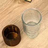 Ваза стекло настольная "Лесли" размытость, 20х10 см, прозрачный