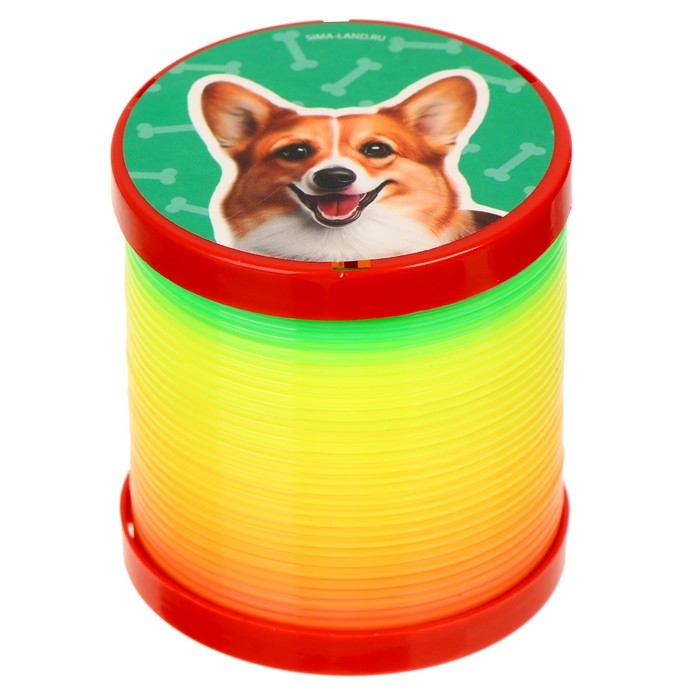 Пружинка - радуга &laquo;Котики-собачки&raquo; d.-5см, в шоубоксе, МИКС