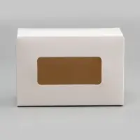 Коробка складная, с окном, белая, 15 х 10 х 7 см