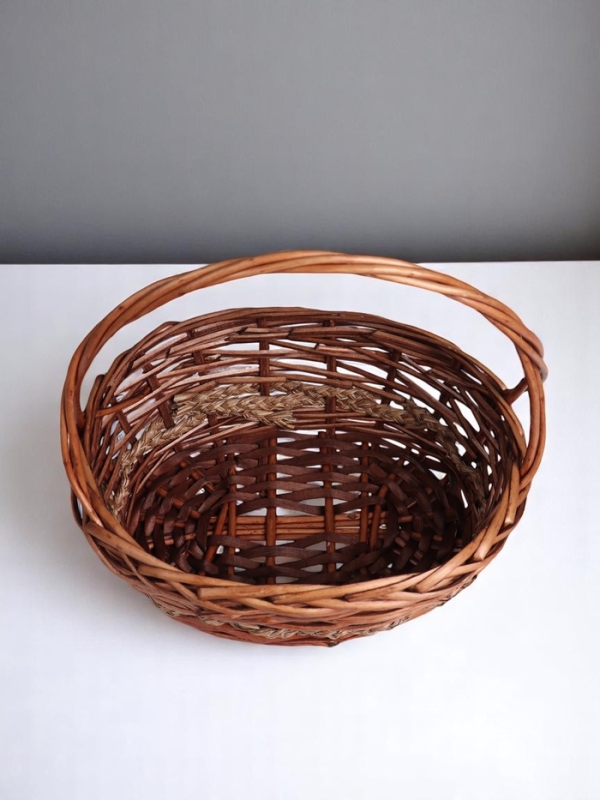 Набор корзин плетёных, овальные 3 шт. L: 36&times;29 см, Н 13 см, Н с ручкой 37 см.M: 30&times;24/ 11H/ 30THS: 25&times;19/ 9H