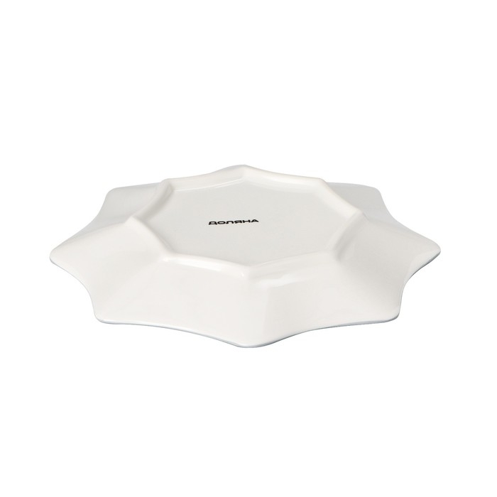 Блюдо сервировочное Доляна &laquo;Рождественский снеговик&raquo;, d=20 см, цвет белый