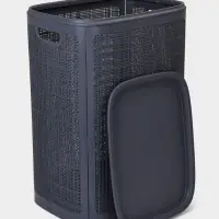Плетёная корзина для белья с крышкой "Лён" 75л 43&times;32&times;60см, цвет графит
