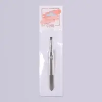 Пинцет для бровей и ресниц, со скошенным краем, узкий, 9 см