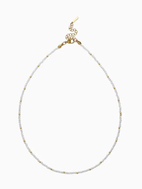 Чокер из бисера &laquo;Хрусталь&raquo;, разноцветный в золоте, 37 см + 5 см доп, цепочка