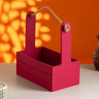 Набор кашпо деревянных 3 в 1 (29&times;18&times;33; 25&times;15&times;30; 21&times;12&times;23) "Аром", Бордо