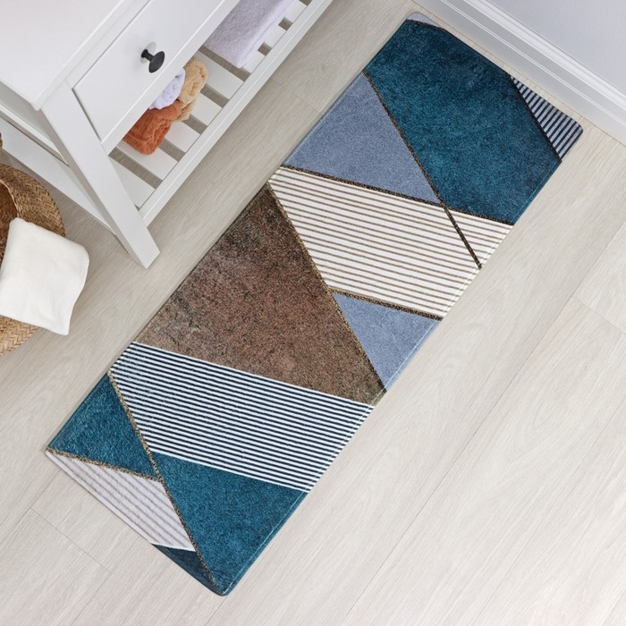 Коврик для ванной и туалета Доляна &laquo;Мелаж&raquo;, 45&times;120 см