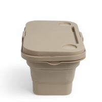 Корзина - столик Maclay 2 в 1, складная, 47 х 28,5 х 23,5 см, стол 45 х 28 х 16 см, бежевая