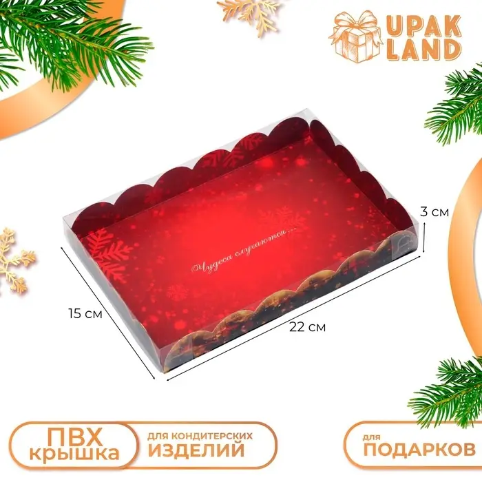 Коробка для печенья, &laquo;Новогодняя Ёлка&raquo;, 22&times;15&times;3 см, Новый год