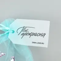 Мешочек подарочный из фатина с термонаклейкой &laquo;Ты прекрасна&raquo;, 11 х 16 см +/- 1.5 см