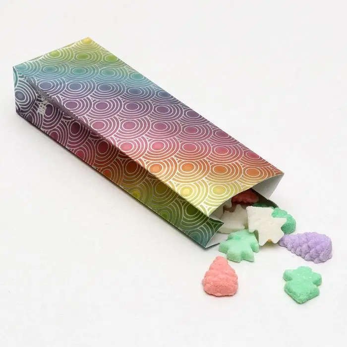 Пакет бумажный фасовочный "Радуга", матовый, 7 х 4 х 20.5 см