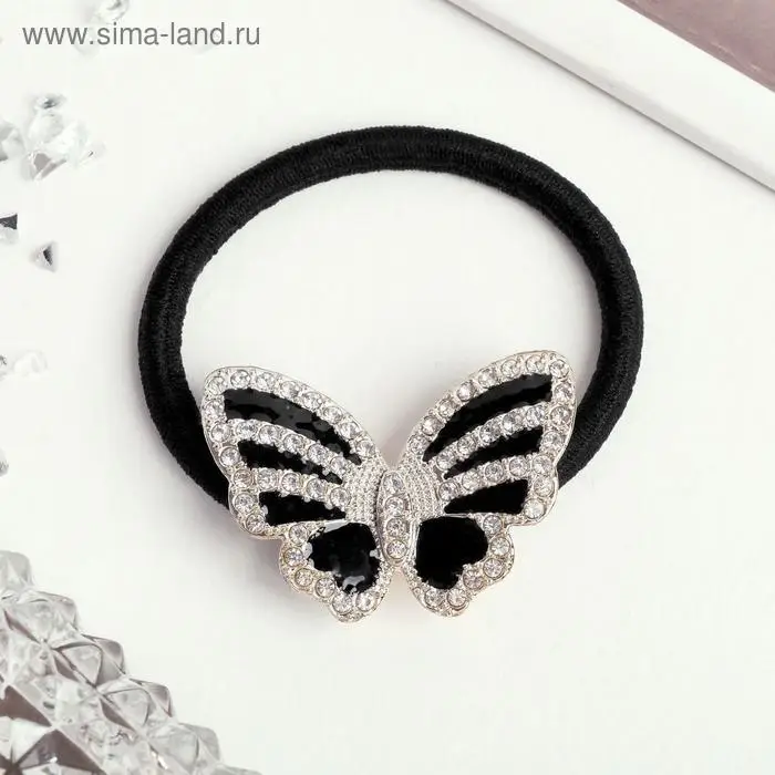 Резинка для волос "Онель" бабочка, 4 см, микс