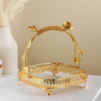 Фруктовница металлическая &laquo;Мирьем&raquo;, 20&times;19,5&times;17 см, цвет золотистый