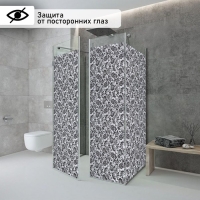 Витражная плёнка &laquo;Орнамент&raquo;, 45&times;200 см, цвет чёрный