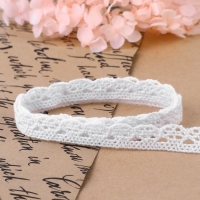 Кружево вязаное, 10 мм &times; 15 &plusmn; 1 м, цвет кипенно-белый
