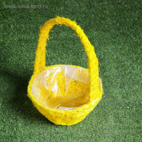 Набор корзин &laquo;Солнышко&raquo;, 3 шт, 25&times;10/32 см, 20&times;9/28 см, 17&times;8/23 см, ротанг, сизаль