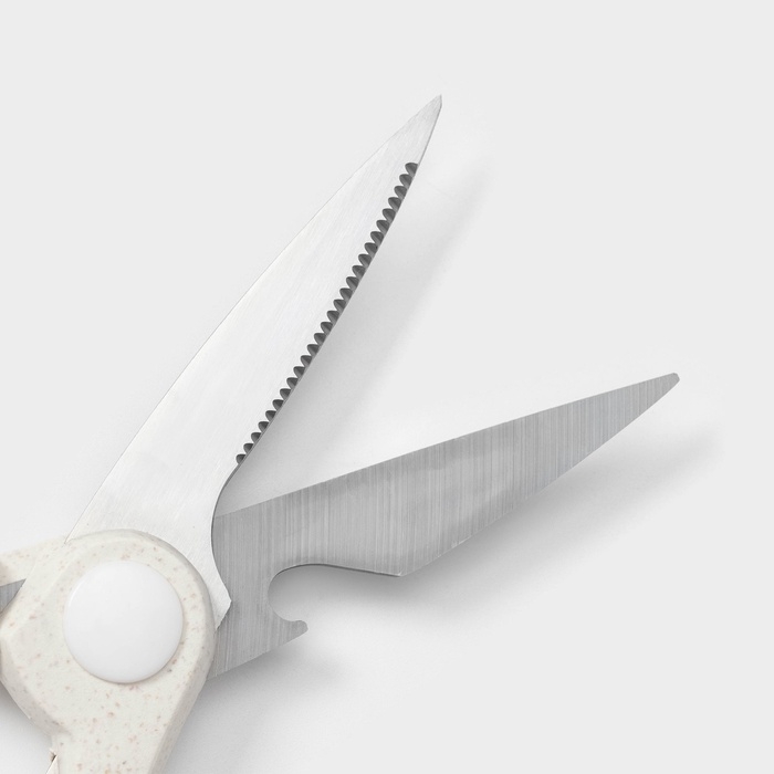 Ножницы кухонные Доляна &laquo;Ринго&raquo;, цвет белый