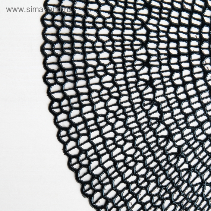 Салфетка сервировочная на стол &laquo;Роса&raquo;, d=41 см, цвет чёрный