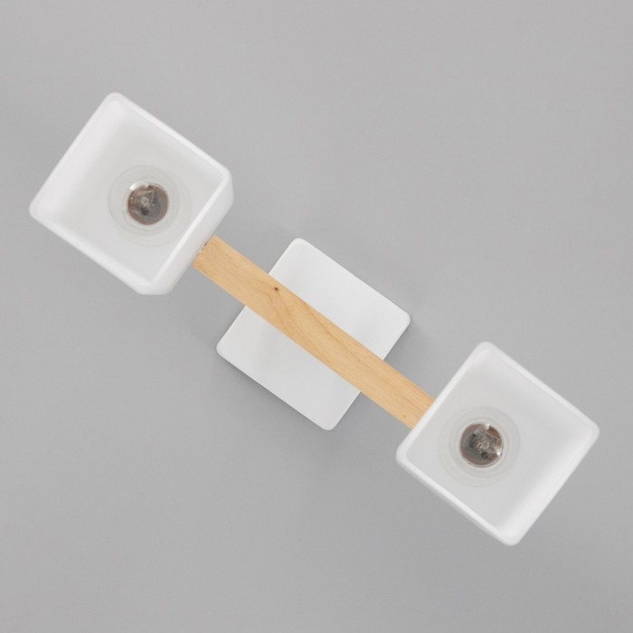 Люстра потолочная Тоскана 2хE27 40Вт Белый, дерево