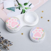 Контейнер для контактных линз "Лапки", 6,3 см &times; 2,5 см