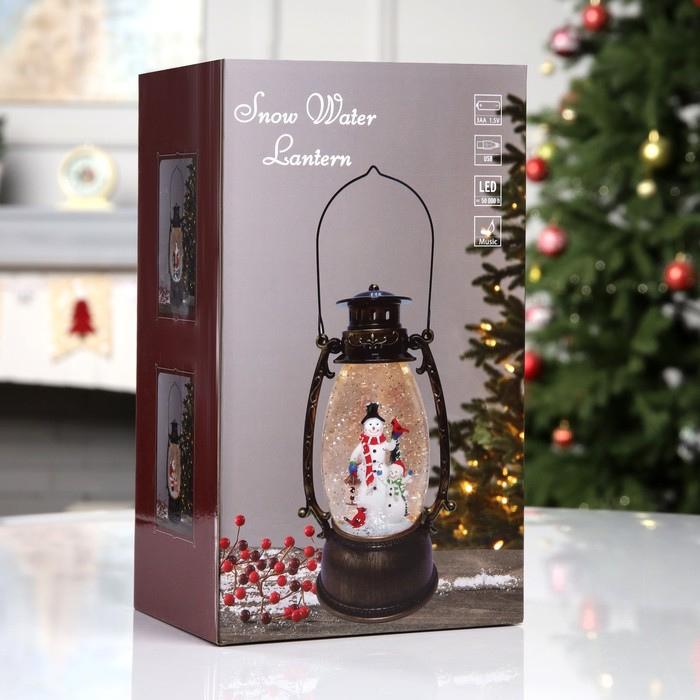 Светодиодная фигура &laquo;Дед Мороз с подарками&raquo; 14 &times; 23.5 &times; 11 см, пластик, батарейки ААх3 (не в комплекте), USB, свечение тёплое белое