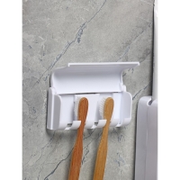 Держатель для зубных щёток и выдавливатель для зубной пасты Доляна, 15,5&times;6&times;6 см (для пасты), 11,5&times;5,5&times;3,5 см (для щёток), цвет МИКС