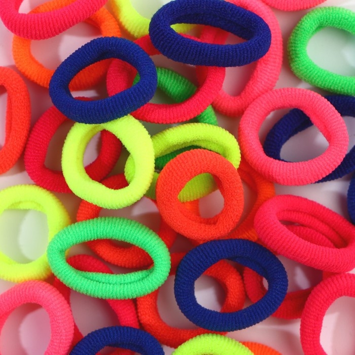 Резинки для волос &laquo;Махрушка&raquo;, лис, 100 шт, 2 х 2 х 0.4 см