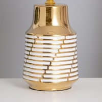 Лампа настольная "Карла" 1х40Вт Е14 белый/золото 22х22х36см