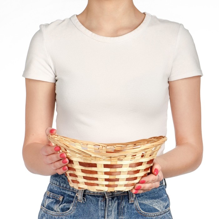 Корзина плетеная &laquo;Ладья&raquo;, 24&times;17&times;8 см, бамбук