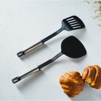 Набор кухонных принадлежностей Доляна &laquo;Антрацитовый блеск&raquo;, 5 предметов, цвет чёрный