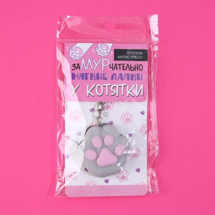 Брелок мялка для ключей &laquo;Лапка&raquo; 4,5 х 4 см