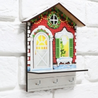 Ключница настенная новогодняя &laquo;Новогодний дом&raquo;, на Новый год