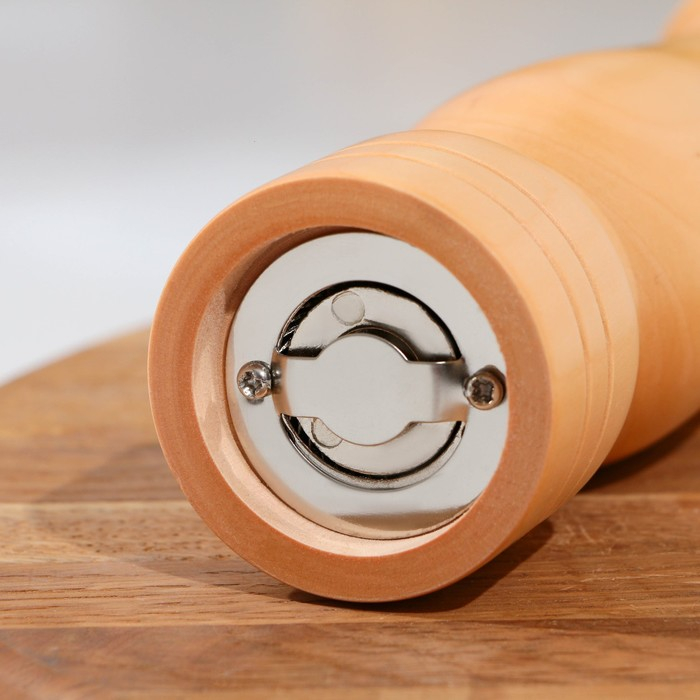 Мельница для специй Доляна, 25&times;5 см, металлический механизм, цвет светлое дерево