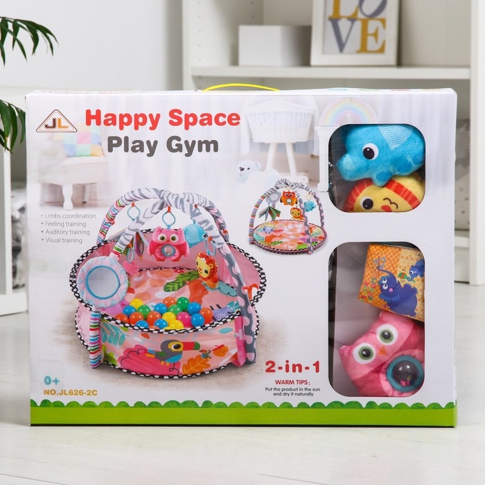 Развивающий коврик с дугами &laquo;Совушка&raquo;, бортик, 77х76 см.