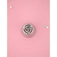 Насадка кондитерская KONFINETTA &laquo;Роза 10 лепестков пышная&raquo;, d=3,7 см, выход d=2 см, нержавеющая сталь