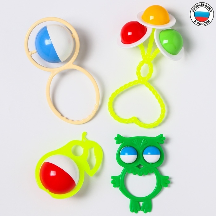 Набор погремушек &laquo;Летний сон&raquo;, 4шт, цвет МИКС, Аэлита