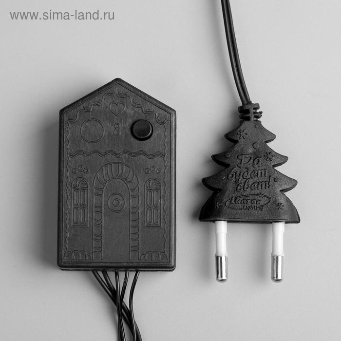 Гирлянда &laquo;Нить&raquo; 20 м, IP20, тёмная нить, 200 LED, свечение мульти, 8 режимов, 220 В