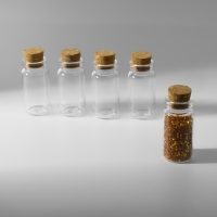 Баночки для хранения бисера, d = 2 &times; 4 см, 5 шт