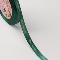 Новый год! Лента атласная &laquo;Твой подарок&raquo;, 10 мм, 23 &plusmn; 1 м, цвет зелёный №56